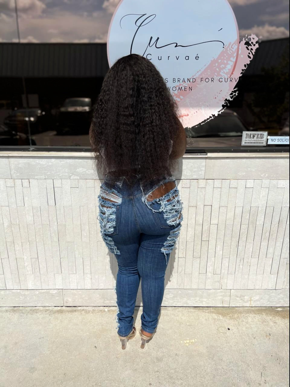 Jalissa Distress Jeans